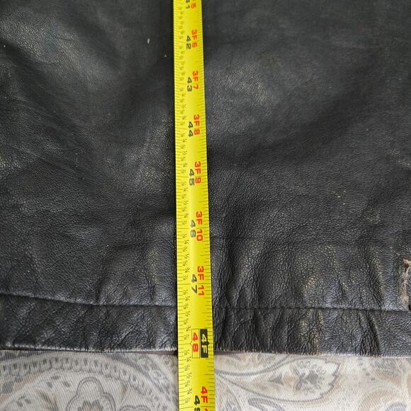 YVES Saint Laurent Ventage Lambskin Nappa Leather Thrashed Distressed Trench - Picture 8 of 16